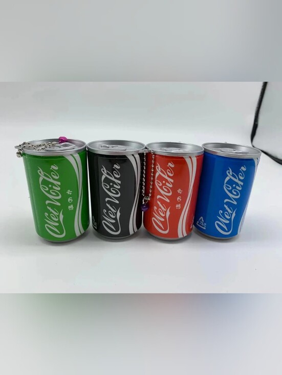 Accessories - Novelty Soda Can Keychain - Blue, Red, Green, Black Choose 1